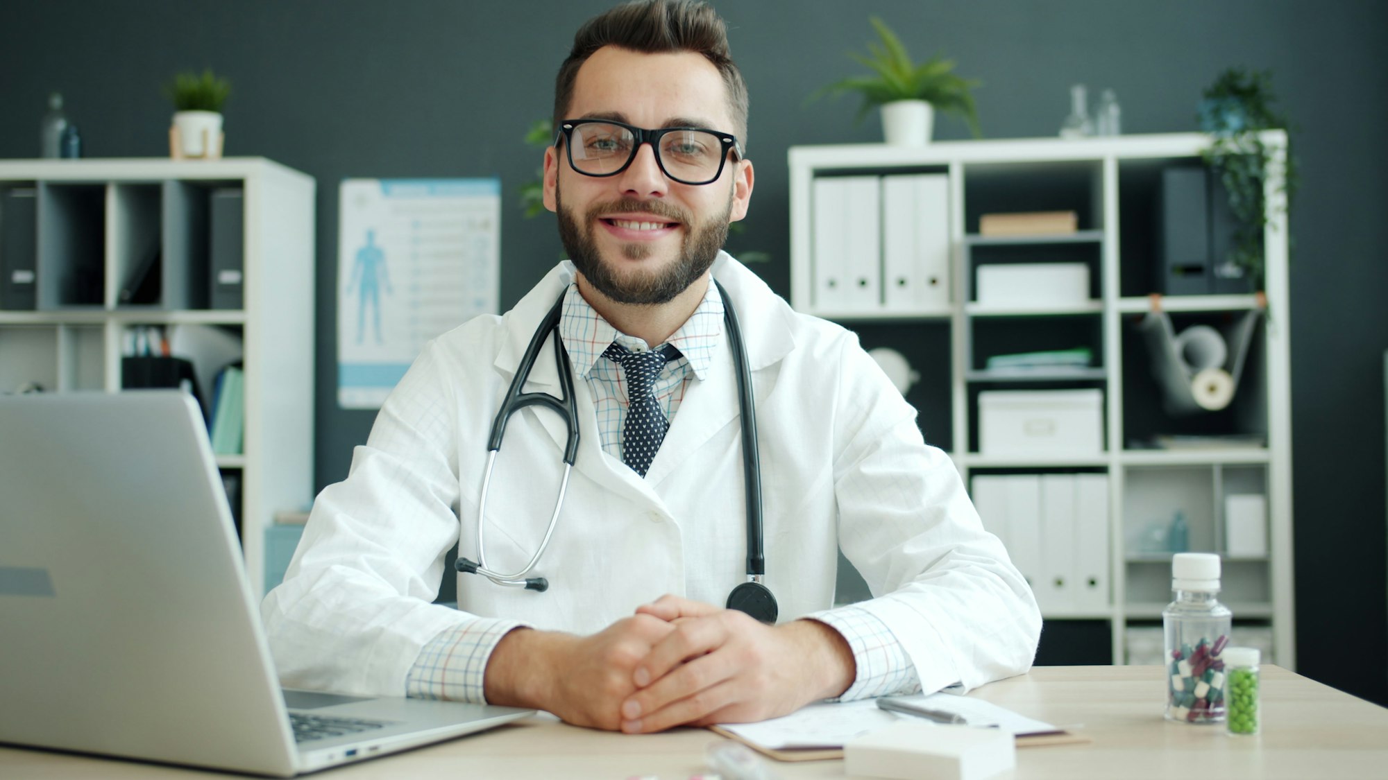 Doctor in a modern practice
